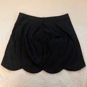 Hyfve Black Leather Scalloped Trim Skirt Size Large